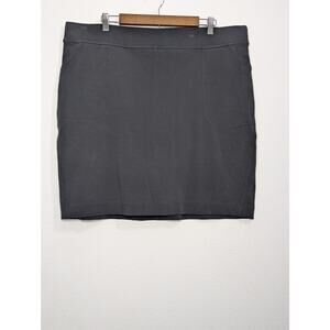 Duluth Trading Co Black Jersey Knit Skort Size XL